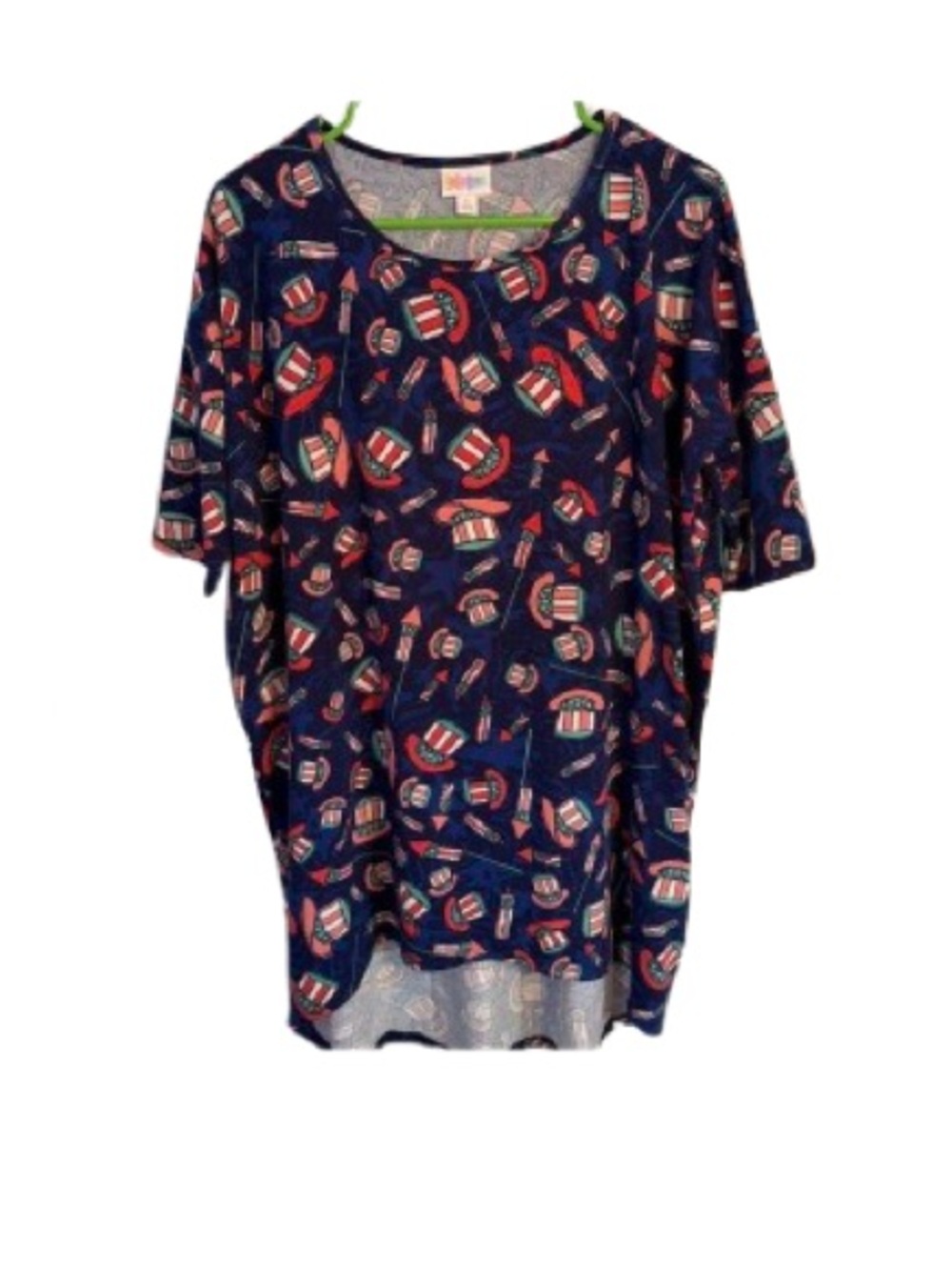 Lularoe Irma Women's Blouse Patriotic Top-Size Small